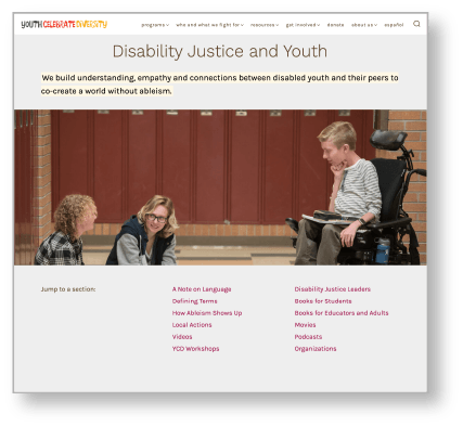 Youth Celebrate Diversity webpage