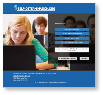 Self-determination inventory: Student report webpage